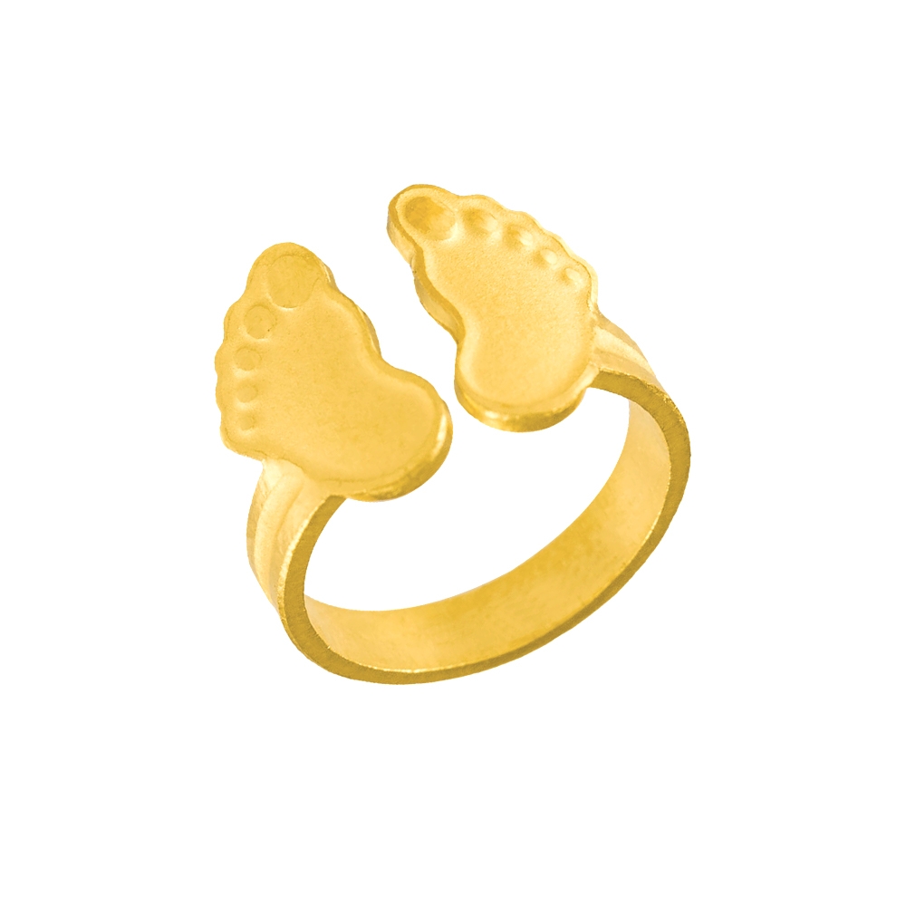 순금 아기발바닥 돌반지 3.75g